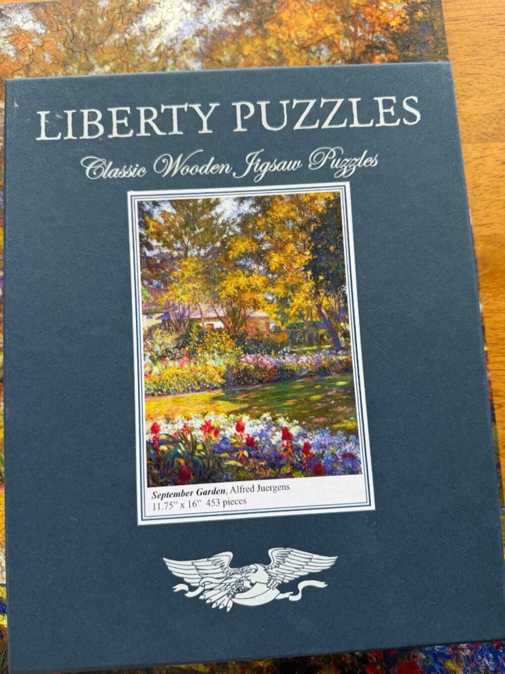 Liberty Puzzles Wooden Puzzle September Garden 453 Pieces Complete